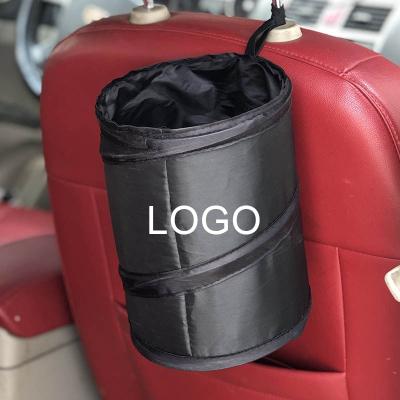 China Custom Cheap Eco-friendly Logo Waterproof Leakproof Hanging Car Garbage Bag Trash Can Car Trash Can for sale