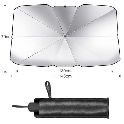 China All In 1 Portable Windshield Sunshade Nylon Cover UV Resistant Foldable Car Umbrella For Internal Automobile for sale