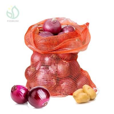 China Customizable Reusable Pp / Pe Mesh Plastic Bag For Vegetables And Fruits for sale