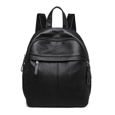 China 2021 Daily School Life Laptop Bag Women Backpacks Custom Lightweight PU Leather Bag Travel Backpack for sale