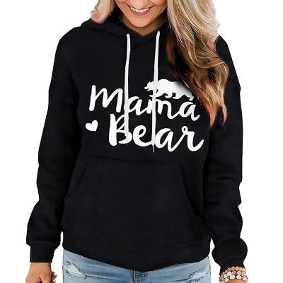 China MOM BEAR Radiation Protection Women's Hoodies Fleece Cozy Long Sleeve Sweatshirt Hooded Pullover For Women Casual Tops With Pocket for sale