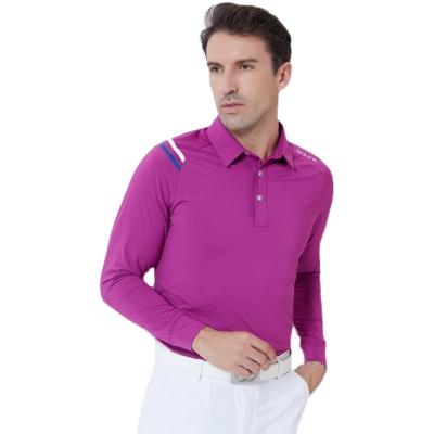 China Quick Dry Polo Shirts UPF 50,Essential Golf Men's Stretch Fabric Anti-Wrinkle Long Sleeve Men's Golf Polo Shirt for sale