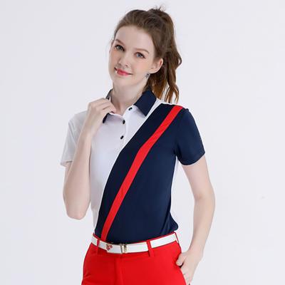 China Anti-wrinkle made in China OEM girl performance activewear golf polo t-shirts sublimation printed short sleeve polo t-shirt for sale