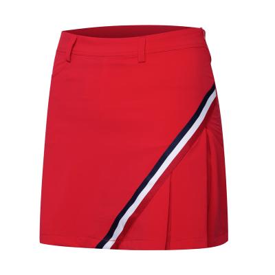 China Anti-static women's tennis skirt with sexy badminton skirt sweat-wicking cloth stretch skirt tennis talent short black tennis skirt for sale