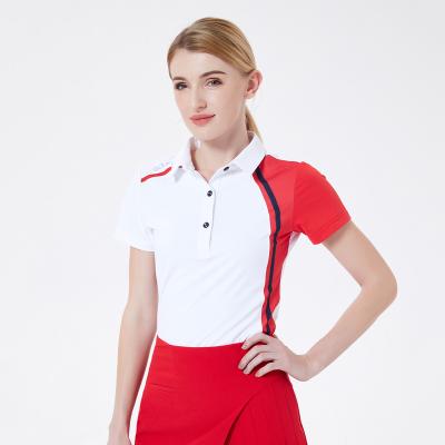 China Oclunlc Anti-wrinkle Women's Designer Polo Shirts For Women Custom Polyester Polo Shirt Printing Best Quality Polo Shirt Golf Tops for sale