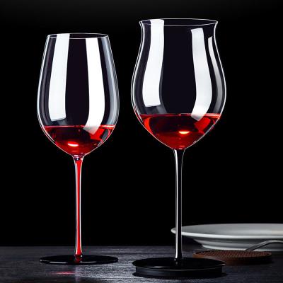 China New Amazon Hot Sale Transparent Luxury Hand Blown Crystal Brandy Gin Glasses Water Crystal Red Wine Glass Stemmed Tumbler for sale