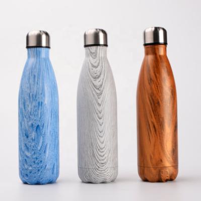 China Factory direct sales 500ml/750ml cola shape viable leak proof vacuum insulated stainless steel custom water bottle with custom logo for sale