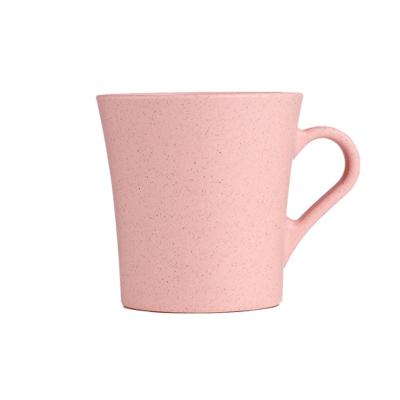 China Straw Tooth Plastic Cup Biodegradable Reusable Coffee Mug Viable Eco Friendly for sale