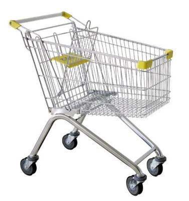 China High Quality Customized Supermarket Metal Shopping Trolley Eco - Friendly Trolley For Mall for sale