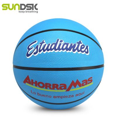 China Basketball Playing Wholesale Custom Logo Basketball Rubber Ball for sale