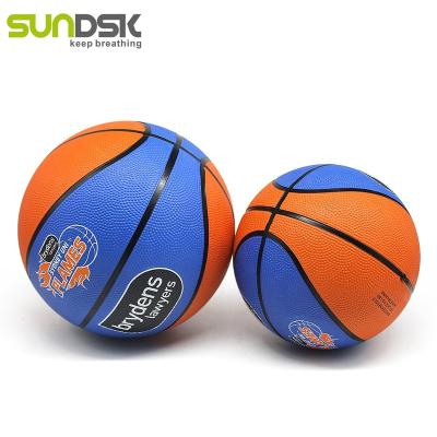 China Custom Logo Size 5 Size 3 Indoor Or Outdoor Play Rubber Ball Basketball Basketball For Kids for sale