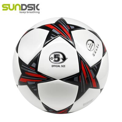 China Size 5 PU PVC Football Soccer Ball Indoor Or Outdoor Game Thermal Bonded Leather Football For Match for sale