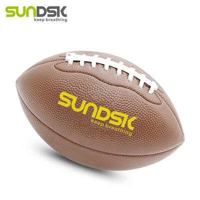 China Durable Custom Leather Machine Stitched American Football Ball Size 9 For Adult for sale