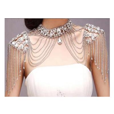 China Whole Dress/Wedding/Party Sell Crystal Rhinestone Silver Diamond Color Gold Color Cup Collar Chain Trim Fringe Carnival Formal Dress Bridal Wedding for sale