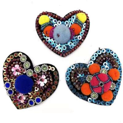 China Fashionfashion Elegant And High End Wholesale High Quality Cheap Custom Embroidered Sequin Beaded Patch for sale