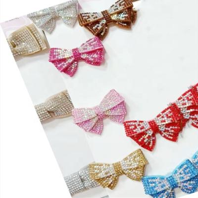 China Fashion crystal beaded stone trent rhinestone shoe patch decoration garment accessories buckle clip for kids shoe toe for sale