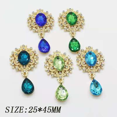 China Bling Crystal Diamond Rhinestone Embellishment Connector Applique Brooch Pin for Bikini Doll Swimsuit, Wear Swimming Dress for sale