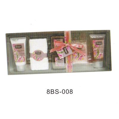 China Spring Theme Bubble Bath Gift Set , 150g Crystal Batch Salt Towel #8BS-008 for sale