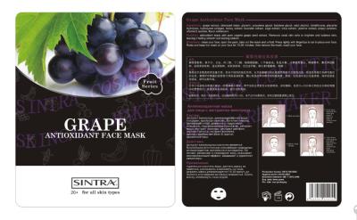 China Grape Antioxidant Moisturizing Silk Facial Masks For Glowing Skin SG-08 for sale