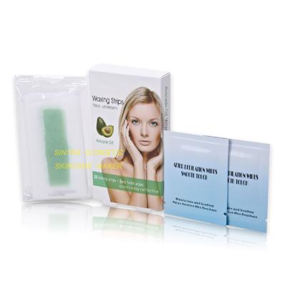 China Avocado Oil Hair Removal Wax Strips For Body Legs / Arms Depilation STF1101 for sale