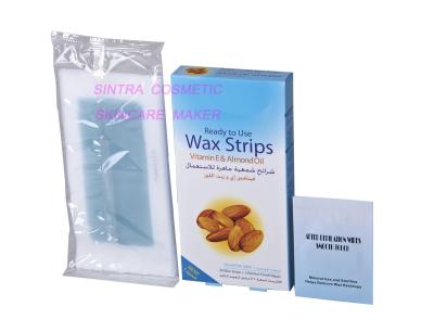 China Ready To Use Wax Strips leg Hair Removal Vitamin E Almond Oil STF8124 for sale