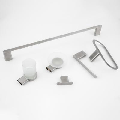 China Modern Brushed Bathroom Accessories Set Wall Mounted Stainless Steel for sale