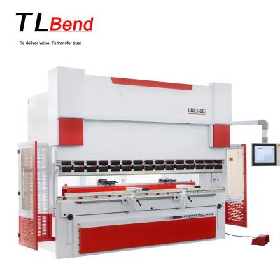 China Building Material Stores T&L Brand 100T3200 CNC Hydraulic Press Brake Price With DA53T CNC System 4+1 Spindle for sale