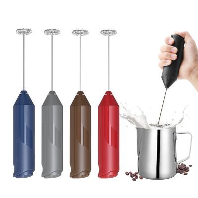 China Viable Beater Electric Milk Frother For Coffee Cappuccino Creamer Milk Jugs Kitchen Frother Stainless Steel Spring Beater Milk Hand Foame for sale