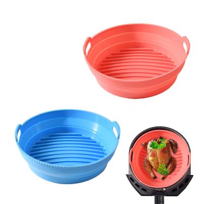 China Induction Cooker Airfryer High Quality Non-Stick Silicone Liner Around Collapsible Air Fryer Liners For Roasting Cooking Microwave for sale