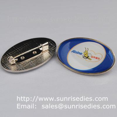 China Epoxy dome lapel pin badge with safety pin, China lapel pin badge factory for cheap for sale