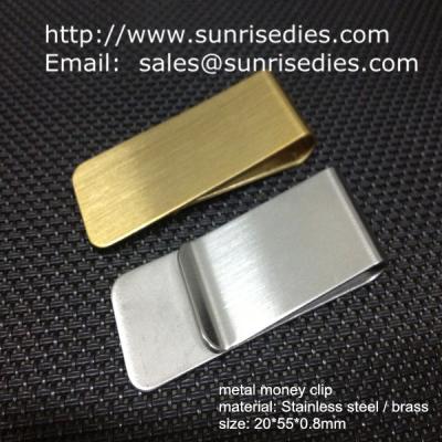 China Classic cash money clip credit card holder, custom brushed brass cash money clips for sale