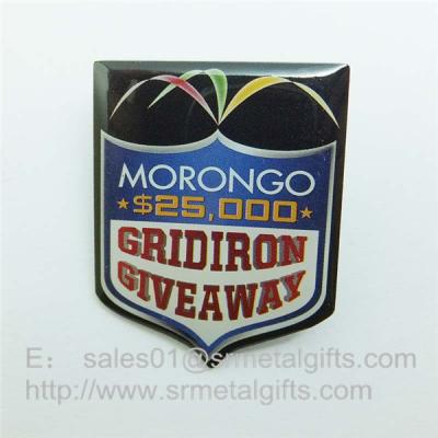 China Epoxy Offset Print steel Lapel pins, custom offset print pin badge with epoxy coat for sale