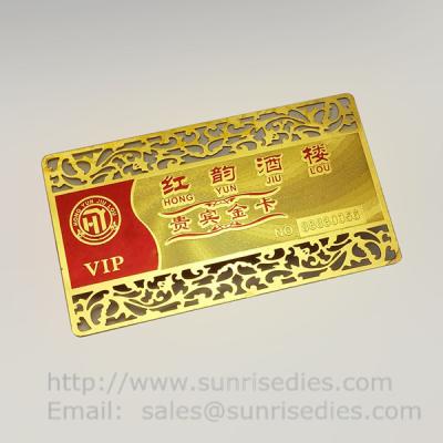 China Etched Metal Membership Cards, Custom Photo Etching VIP Member Cards for sale