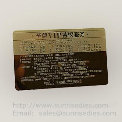 China Customized metal business cards print etched metal cards in mass production for sale