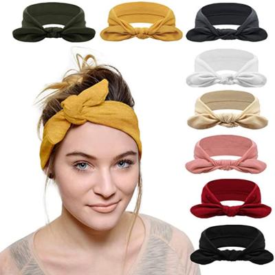 China Fashionable Fluffy Makeup Headband Sports Yoga Fitness Rabbit Ear Headband Face Headband For Women Accessories for sale