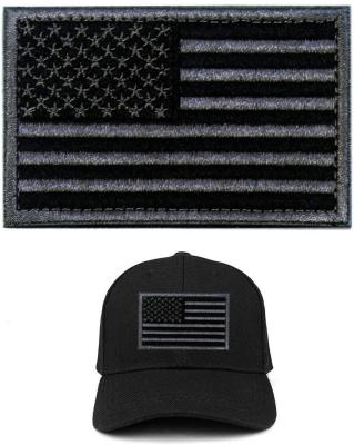 China Custom 3D USA American Flag Embroidery Military Patch Hook Loop Tactical Patches For Hats Caps Military Army Uniform Emblems for sale