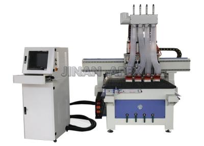 China Pneumatic ATC Woodworking Desktop CNC Router Machine 4 Heads Multi - Processing for sale