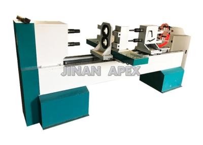 China Double Rotary Cbenchtop Wood Lathe , Four Blades Wood Turning Lathe Machine for sale