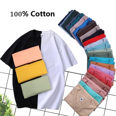 China Wholesale Custom Anti-Shrink LOGO Printing Casual Multicolor O-neck Short Sleeve O-Neck 100% Cotton Graphic T-shirts for sale