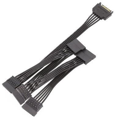 China Telecommunication SATA 15Pin 1 To 5 SATA Hard Drive Power Line Hard Disk Expansion Cable HDD Power SSD Cable SATA Power Cable for sale