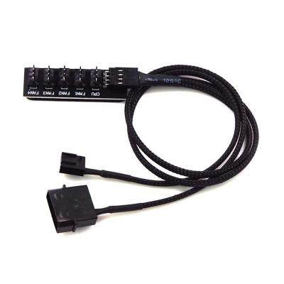 China 1 To 5 Chasis Fan Hub Splitter 4 Pin PWM PWM Regulator 12V CPU Cooler / Case / Power Cable Adapter 1007 22Awg Chasis Fan for sale