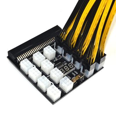 China Plastic PCI-E 17x 6 Pin Power Supply Breakout PCB Board Panel Adapter Converter 12V for sale