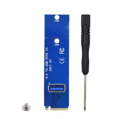 China NGFF M.2 to USB 3.0 to USB3.0 Card M2 M Key Adapter for PCIe PCI-E Riser Card NGFF M.2 to USB 3.0 Card for sale