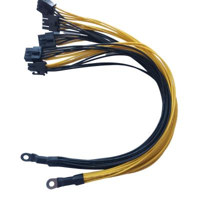 China COMPUTER Power Supply Cable Connector 8pin*2 Wire 18AWG GPU Graphics Card Splitter For Computer for sale