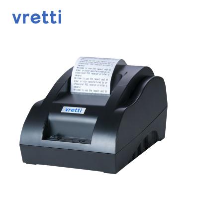 China Small Black Desktop 58mm Store Supermarket Hotel Note Receipt Printer With Sound Alarm for sale