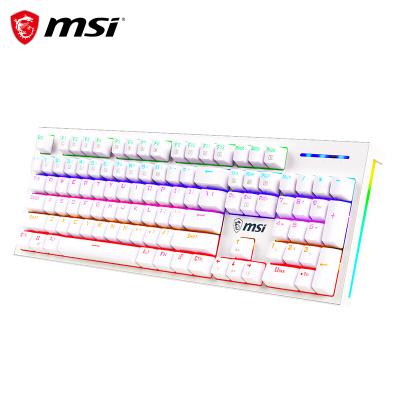 China MSI GK50 Zmechanical Keyboard Green Axis RGB Light Effect Cable Gaming Desktop Gaming Keyboard Plug and Play 104 Keys Eat Chicken Keyboard for sale