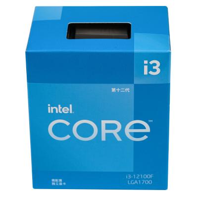 China Intel i3-12100F 12th Gen 3.3 GHz LGA 1700 Desktop Desktop Processor 58W for sale