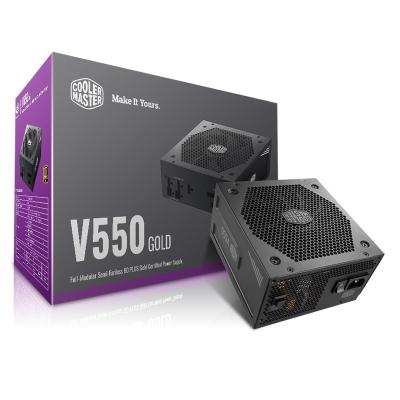 China Cooler Master V550 Full Desktop Gold V2 Modular, 550W, Gold 80+ Efficiency, Semi-fanless Operation, High-efficiency 16AWG PCIe Cables for sale