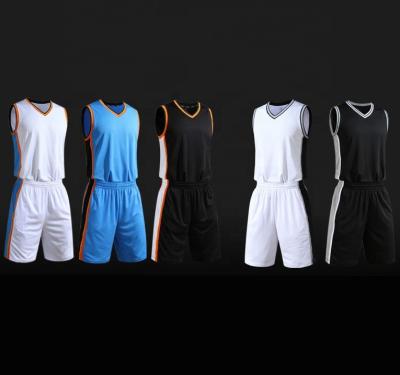 China Cheap Basketball Tank Tops Latest Design Antibacterial Uniform Reversible Custom Sublimation Basketball Tank Tops for sale