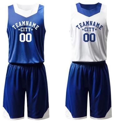 China Blue Sublimated Basketball Uniform Philippines Design Basketball Tank Top Antibacterial Uniform Color Design for sale